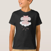 Elephant op een wolk, luiend middel, kroon, sterre t-shirt (Voorkant)