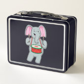 Elephant op Music met Drum (Achterkant)