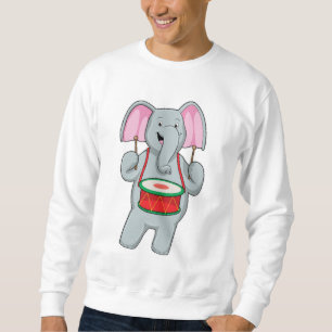 Elephant op Music met Drum Trui