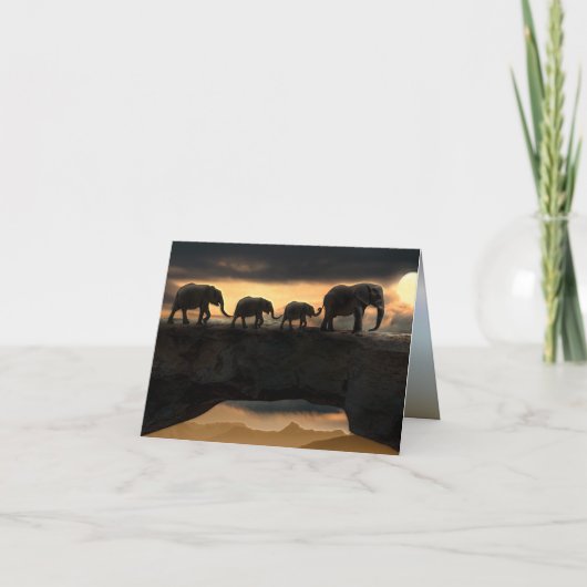 Elephant op Natural Land Bridge Kaart (Voorkant)