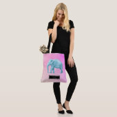 Elephant op roze Waterverf gepersonaliseerd Tote Bag (Op model)
