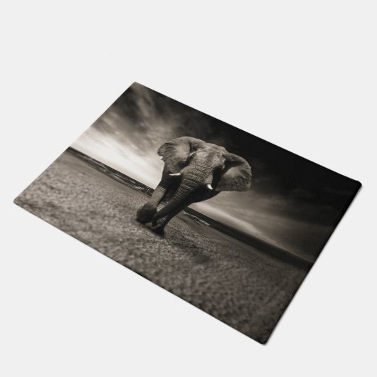 Elephant op Run Deurmat (Schuin)