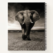 Elephant op Run Notitieboek (Achterkant)