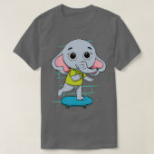 Elephant op skateboard t-shirt (Design voorkant)