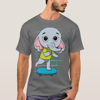 Elephant op skateboard t-shirt