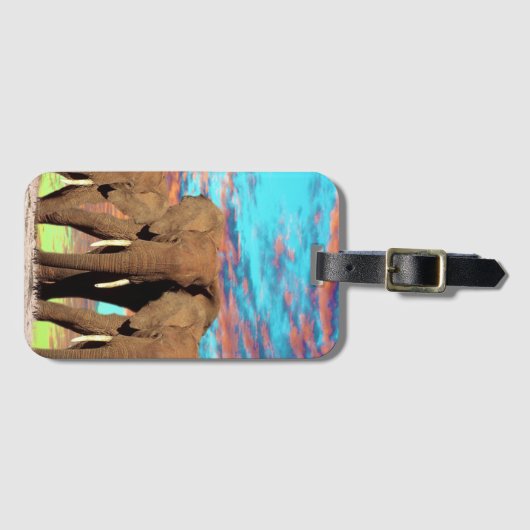 Elephant Opal Sunrise, Bagagelabel (Voorkant (horizontaal))