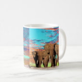 Elephant Opal Sunrise, Coffee Mok (Voorkant rechts)