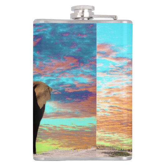 Elephant Opal Sunrise, Hip Flask Heupfles (Achterkant)