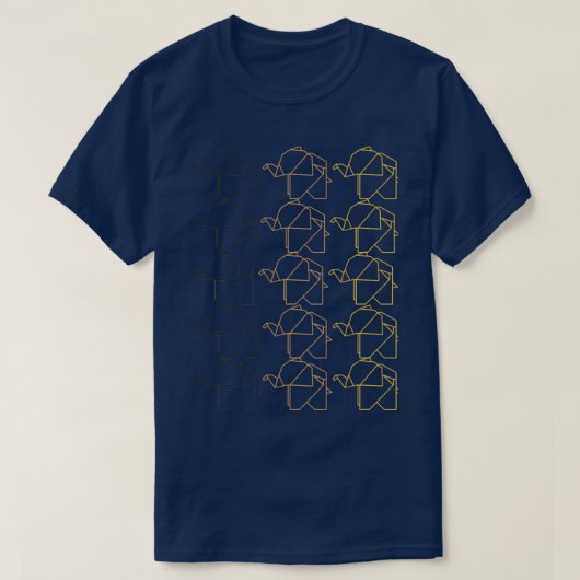Elephant origami 9 t-shirt (Design voorkant)