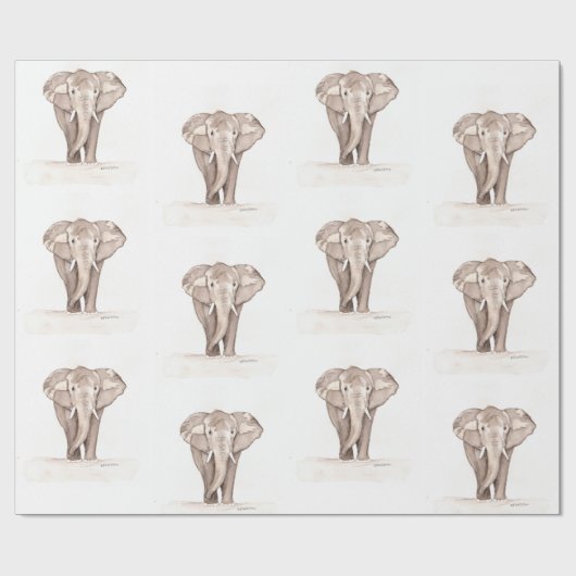elephant ornament cadeaupapier (Vlak)