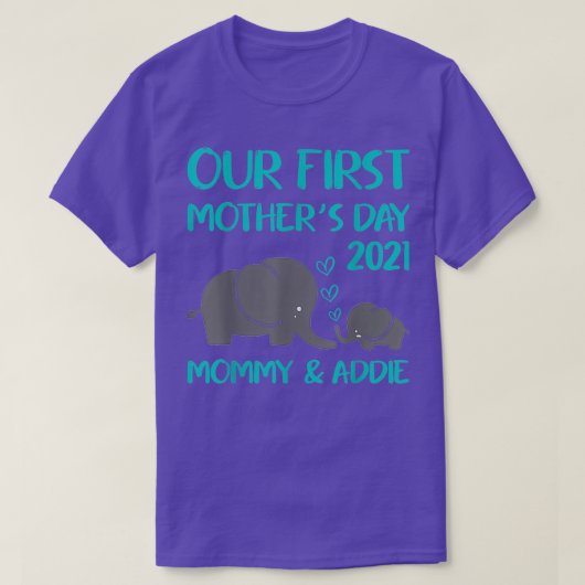 Elephant Our First Mothers Day  T-shirt (Design voorkant)