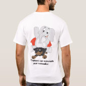 Elephant over rottweiler t-shirt (Achterkant)