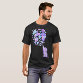 Elephant Paars Blue Balloons Reumatoïde artritis T-shirt (Voorkant volledig)