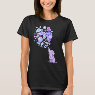 Elephant Paars Blue Balloons Reumatoïde artritis T-shirt