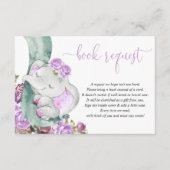 Elephant paars floral book in plaats van kaart (Voorkant)