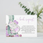 Elephant paars floral book in plaats van kaart (Staand voorkant)