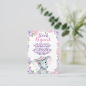 Elephant paars roze diaper Raffle Ticket Floral (Staand voorkant)