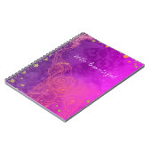 Elephant Paars roze Oranje & Gold Custom Chic Notitieboek (Linkerzijde)