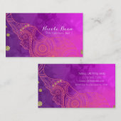 Elephant Paars roze Oranje & Gold Custom Chic Visitekaartje (Voorkant / Achterkant)