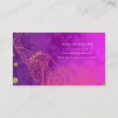 Elephant Paars roze Oranje & Gold Custom Chic Visitekaartje (Achterkant)