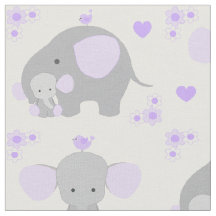Elephant Paars Safari Animal Nursery Baby Girl