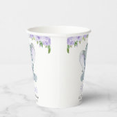 Elephant, paarse bloemen, eerste verjaardag papieren bekers (Rechts)