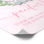 Elephant Pacifier Hunt Girl Baby shower Game Poster (Hoek)