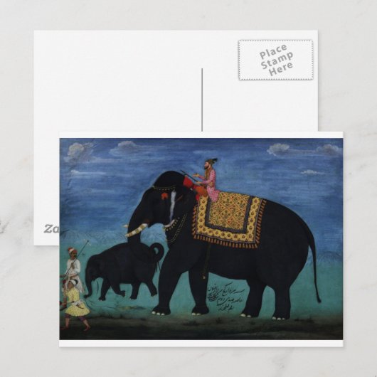 Elephant Painting Briefkaart (Voorkant / Achterkant)