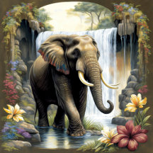 Elephant Painting Jigzaag Puzzle