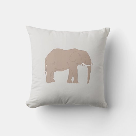 Elephant Painting Safari IllustrationThrow Pillow Kussen (Voorkant)