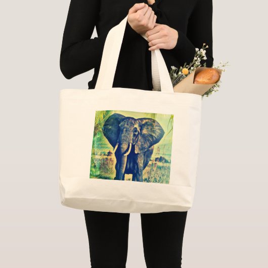 Elephant Palms Grote Tote Bag (Voorkant (product))