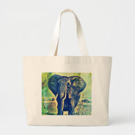 Elephant Palms Grote Tote Bag