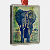 Elephant Palms Metalen Ornament (Rechts)