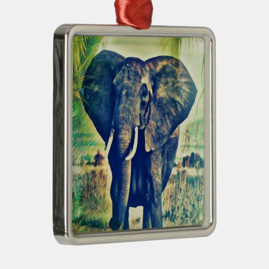 Elephant Palms Metalen Ornament (Rechts)