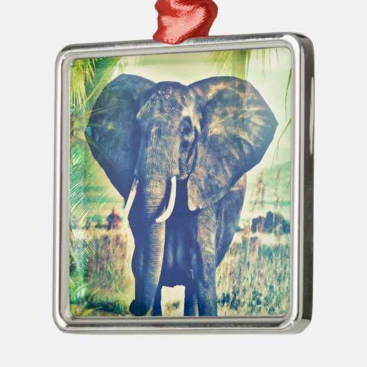 Elephant Palms Metalen Ornament (Links)