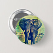 Elephant Palms Ronde Button 5,7 Cm (Voorkant /achterkant)