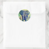Elephant Palms Ronde Sticker (Tas)