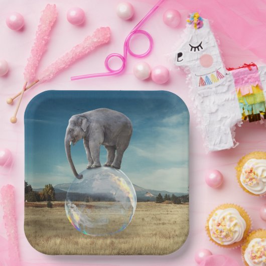 Elephant Papieren Bordje (Feest)