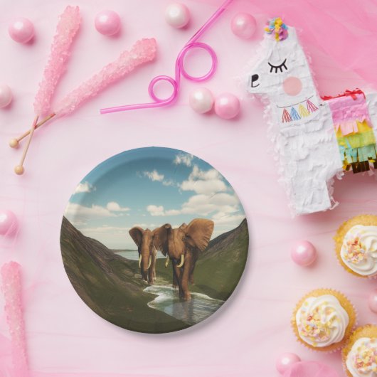 Elephant Papieren Bordje (Feest)