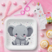 Elephant  papieren bordje (Feest)