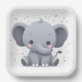 Elephant papieren bordje