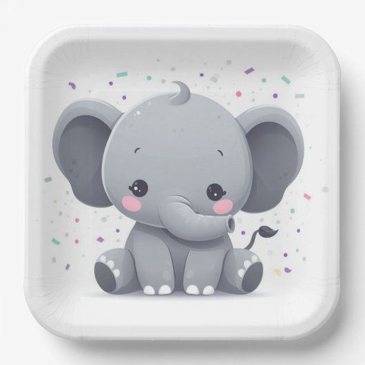 Elephant  papieren bordje (Voorkant)