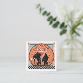 Elephant Parade in Oranje Visitekaartje (Staand voorkant)