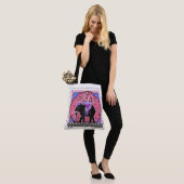 Elephant Parade in Roze Tote Bag (Op model)