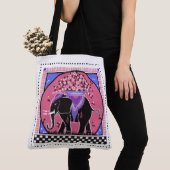 Elephant Parade in Roze Tote Bag (Dichtbij)