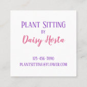 Elephant Parade in Roze Vierkante Visitekaartje (Achterkant)