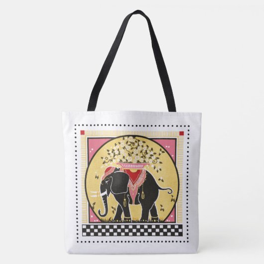 Elephant Parade in Yellow Tote Bag (Voorkant)