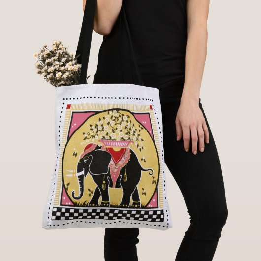 Elephant Parade in Yellow Tote Bag (Dichtbij)