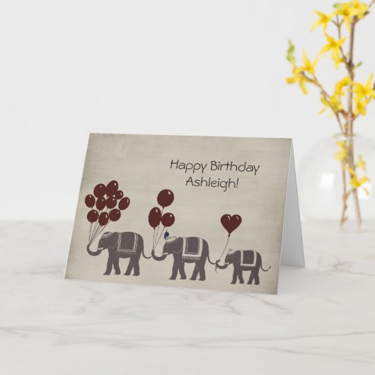 Elephant Parade Kaart (Gele Bloem)