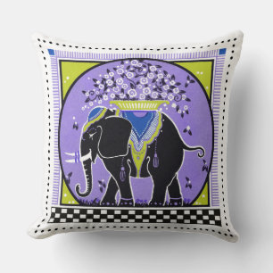 Elephant Parade Pillow in Lavender Kussen